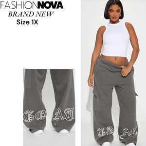Fashion Nova Gray Goat Cargo Pants BRAND NEW WITHOUT TAGS